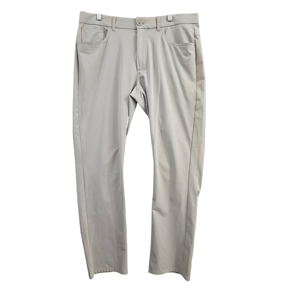 Holderness & Bourne Parker Pants Mens 35/30 Khaki Tailored Fit Performance Golf
